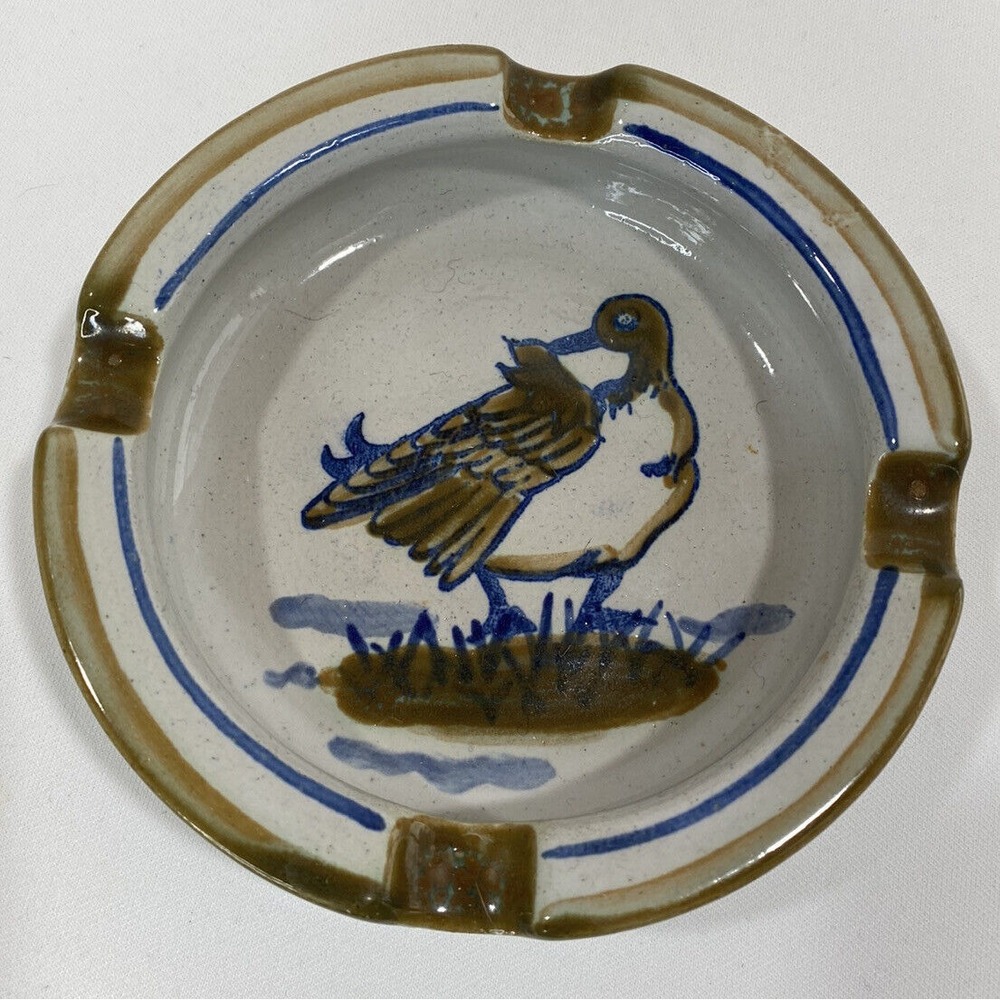 Louisville Stoneware Goose Ashtray Vintage Cottagecore Farmhouse‎ Rustic Decor